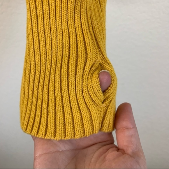 Free people movement Womens yellow honey dove pull over hooded sweater L - Picture 9 of 10